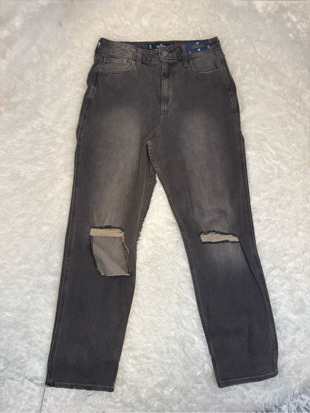 Hollister Ultra High-Rise mom jeans 7R vintage stretch new